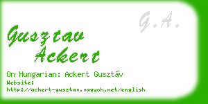gusztav ackert business card