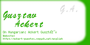 gusztav ackert business card